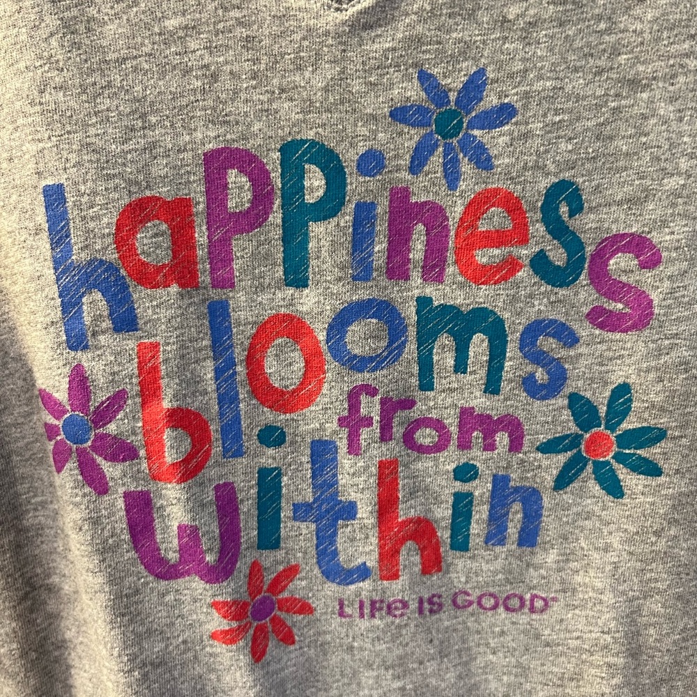 Life is Good long sleeve vee-neck tee. Size medium.  Good used condition. - Picture 3 of 6